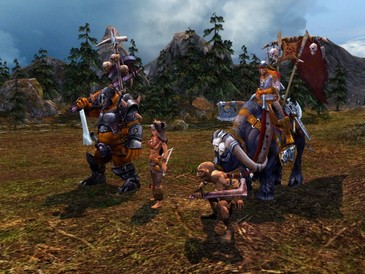 Орки из 2-ого аддона к Heroes of Might and Magic V: Повелители Орды на поле боя.