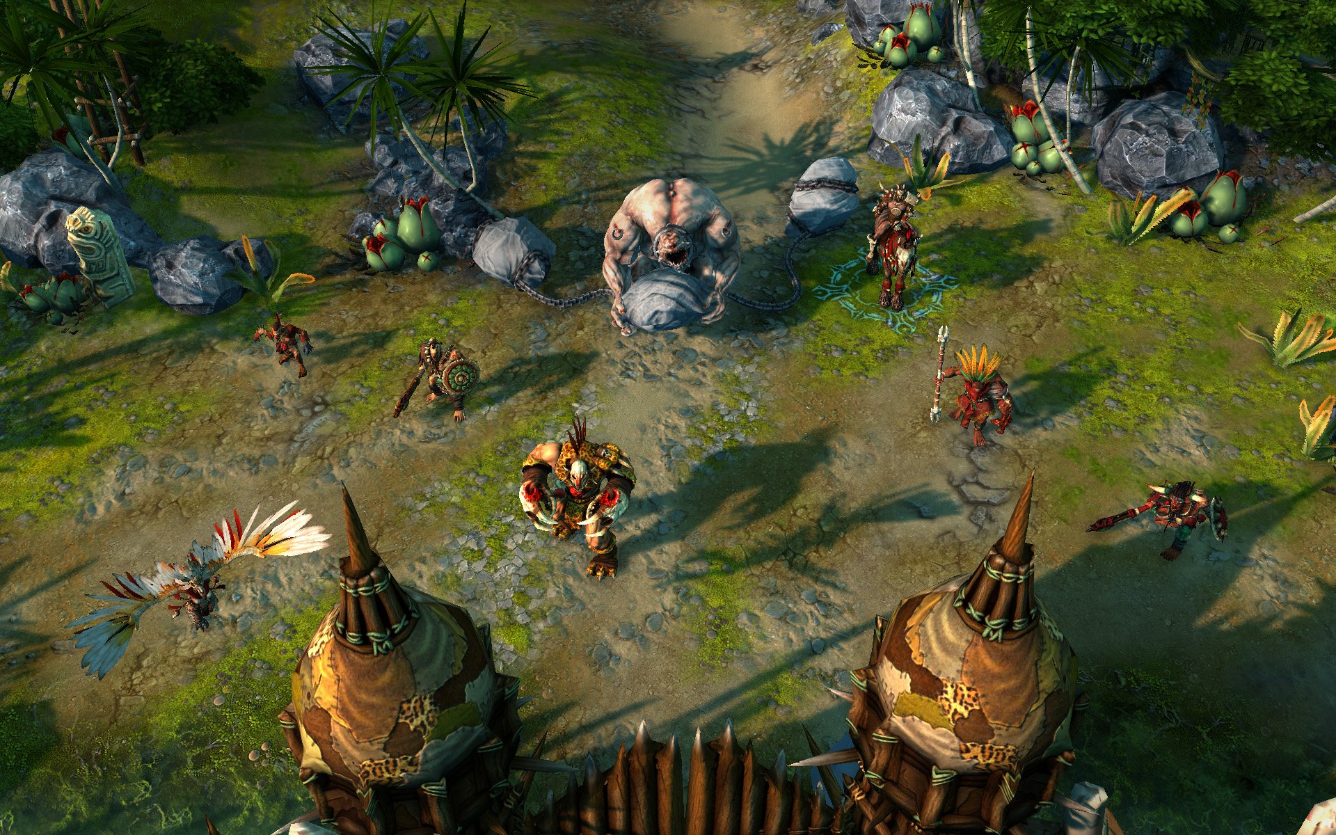 Меч и Магия: Герои 6 - Might and Magic: Heroes VI  Армия Stronghold атакует крепость фракции Stronghold, тренируются. Зачем им катапульта, когда у них есть циклоп?