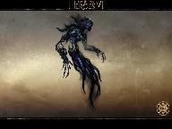 Большинство Тёмных Элементалей развиваться в глубине Асхана, в пещерах и
 туннелях и тёмных уголках, где влияние Малассы, Дракона Тьмы, велико. 
Пещеры, впадины, ямы -- потенциальные места их рождения. Бездействующие 
от восхода до заката, они усиливаются и растут с наступлением темноты. 
Иногда они поднимаются на поверхность, но всегда избегают прямых 
солнечных лучей, однако наиболее мощные могут находится даже в свете во 
время туманного дня. Духи загадки и тайны, они не имеют постоянной 
оболочки. Они часто появляются в виде движущихся теней или областях, в 
которых свет необычно дрожит и слаб.
Уровень: элита.

	
	
	
		
			
				Most of the Darkness Elementals develop in the depths of Ashan, in 
caves and tunnels and places of darkness where the influence of Malassa,
 the Dragon-Goddess of Darkness, is great. Caverns, crevices, and pits 
are all potential birthplaces. Dormant from sunrise to dusk, they 
strengthen and grow at nightfall. They sometimes rise to the surface, 
but will never appear in direct sunlight, yet the more powerful ones can
 manifest themselves even in the light of a hazy day. Spirits of 
obfuscation and mystery, their exact form is elusive. They often appear 
as moving shadows or areas within which light appears unusually wavery 
and feeble.
Tier: Elite
			
		